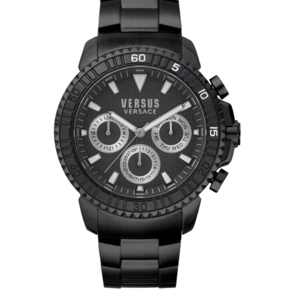 Versace Black Enamel Versus 45mm Watch
